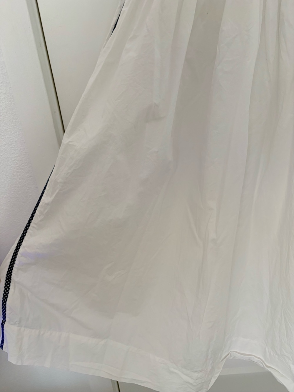 Zara Grecian Inspired White and Blue Embroidered Sleeveless Midi Dress NWOT - Picture 13 of 14